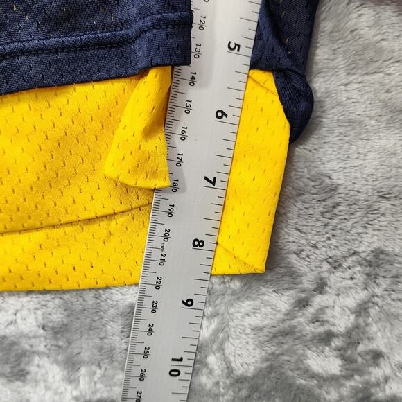 Vintage Champion Shorts Mens L Yellow Blue Reversible Mesh Athletic Basketball - Picture 10 of 12